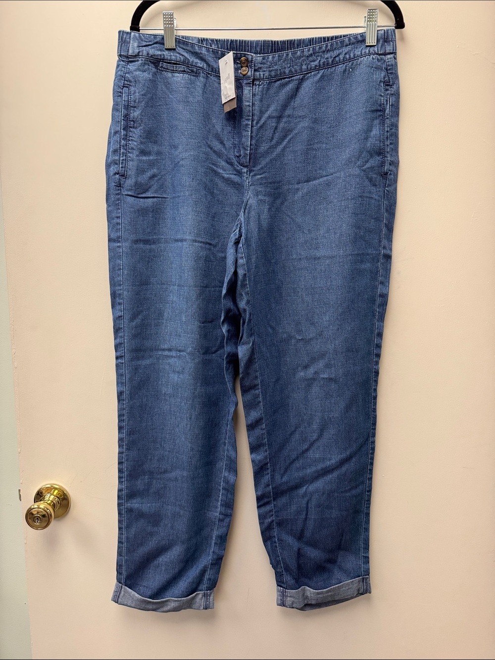 J. Jill Blue Cropped Relaxed Ankle Jeans